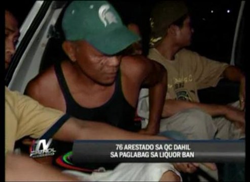 149 nabbed for violating liquor ban in Metro Manila