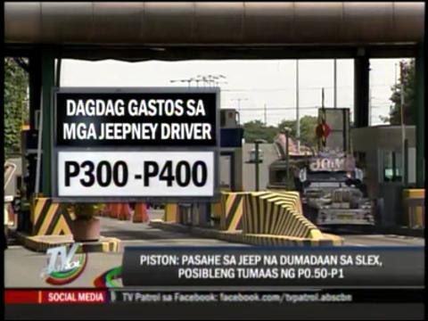 PISTON mulls jeep fare hike in SLEX