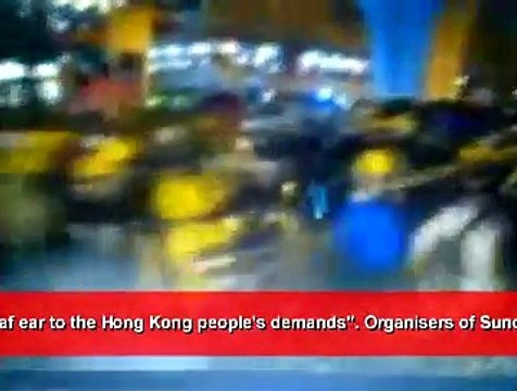 TEAR GAS FIRED AT HONG KONG PRO-DEMOCRACY PROTEST