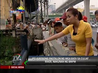 Dangerous diving in Culiat River hit