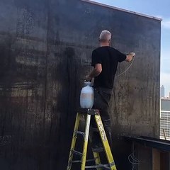 Corten Steel Wall with a Salt Water Solution