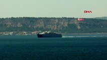 Çanakkale ABD savaş gemisi 'USNS Yuma', Çanakkale Boğazı'ndan geçti