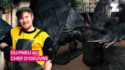 Art unique: faire des chefs-d'œuvre avec des pneus