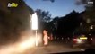 Hilarious Dashcam Video Shows Police Officers Giving Chase to Darting Dinosaur