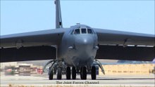 A Close Camera View of B-52 Bomber Takeoffs And Landings