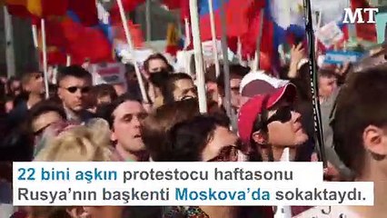 Rusya'da son yılların en büyük protestosu devam ediyor