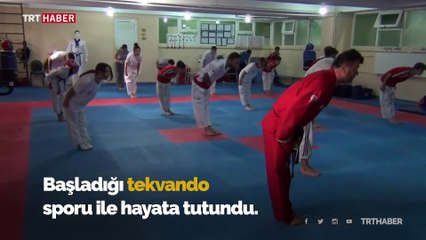 Kollarını kaybetti, tekvando ile hayatı değişti