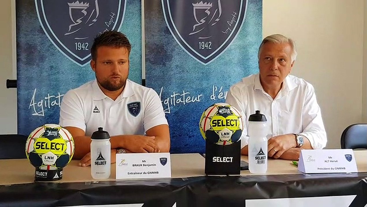 Conférence presse du Grand Nancy Métropole Handball : le coach Benjamin Braux