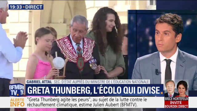 Gabriel Attal: Greta Thunberg a engagé un mouvement historique, elle est totalement légitime à s'exprimer à l'Assemblée