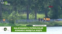 Galatasaraylı futbolcular komando marşıyla koştu