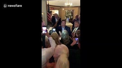 President Trump actually accepted his invitation to this New Jersey wedding