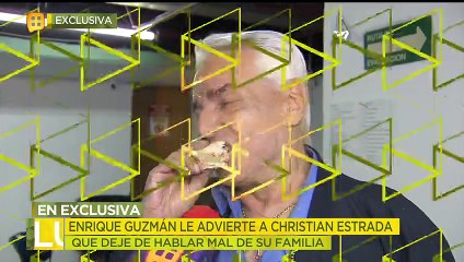 Enrique Guzmán le advierte a Christian Estrada que deje de hablar mal de su familia.