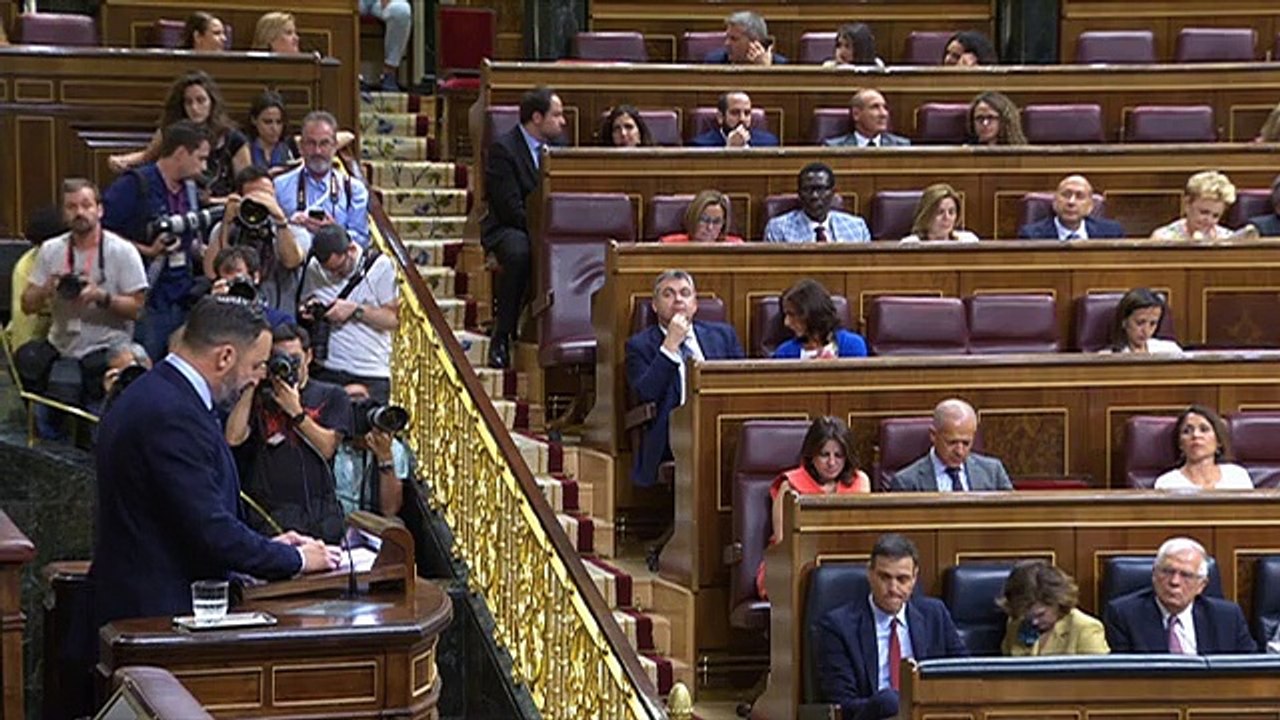 Discurso de Santiago Abascal durante el debate de investidura de Sánchez
