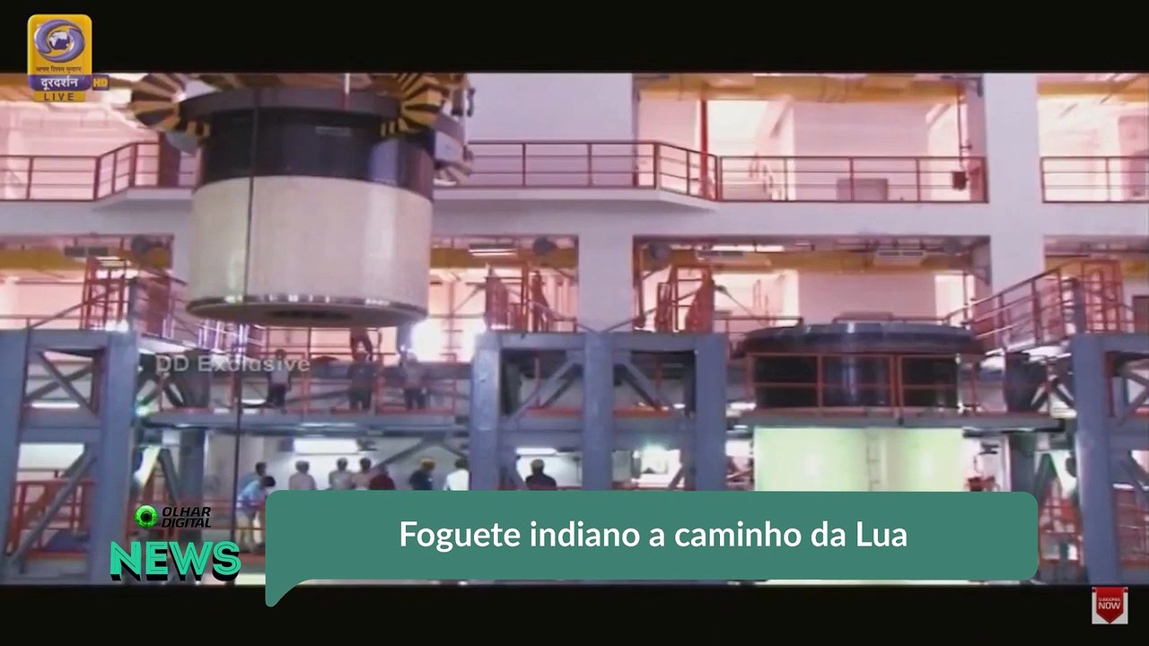 Foguete indiano a caminho da Lua