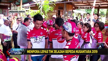 Menpora Lepas Tim Jelajah Sepeda Nusantara 2019 di Kota Merauke