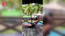 Isabeli Fontana oğluyla yoga yaptı
