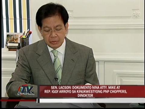 Lacson doubts Iggy documents on PNP choppers