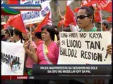 PAL workers march to Mendiola to protest layoff