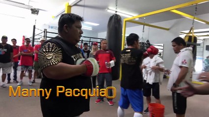 Manny Pacquiao A Look Back At Last Day At The Gym For Thurman Fight