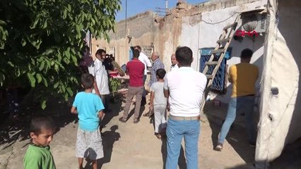 ŞANLIURFA Ceylanpınar da roketin düşytüğü evden GÜNDÜZ GÖRÜNTÜLERİ