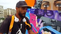 شاهد: فنانو غرافيتي يزينون مباني وشوارع مدينة الدار البيضاء المغربية