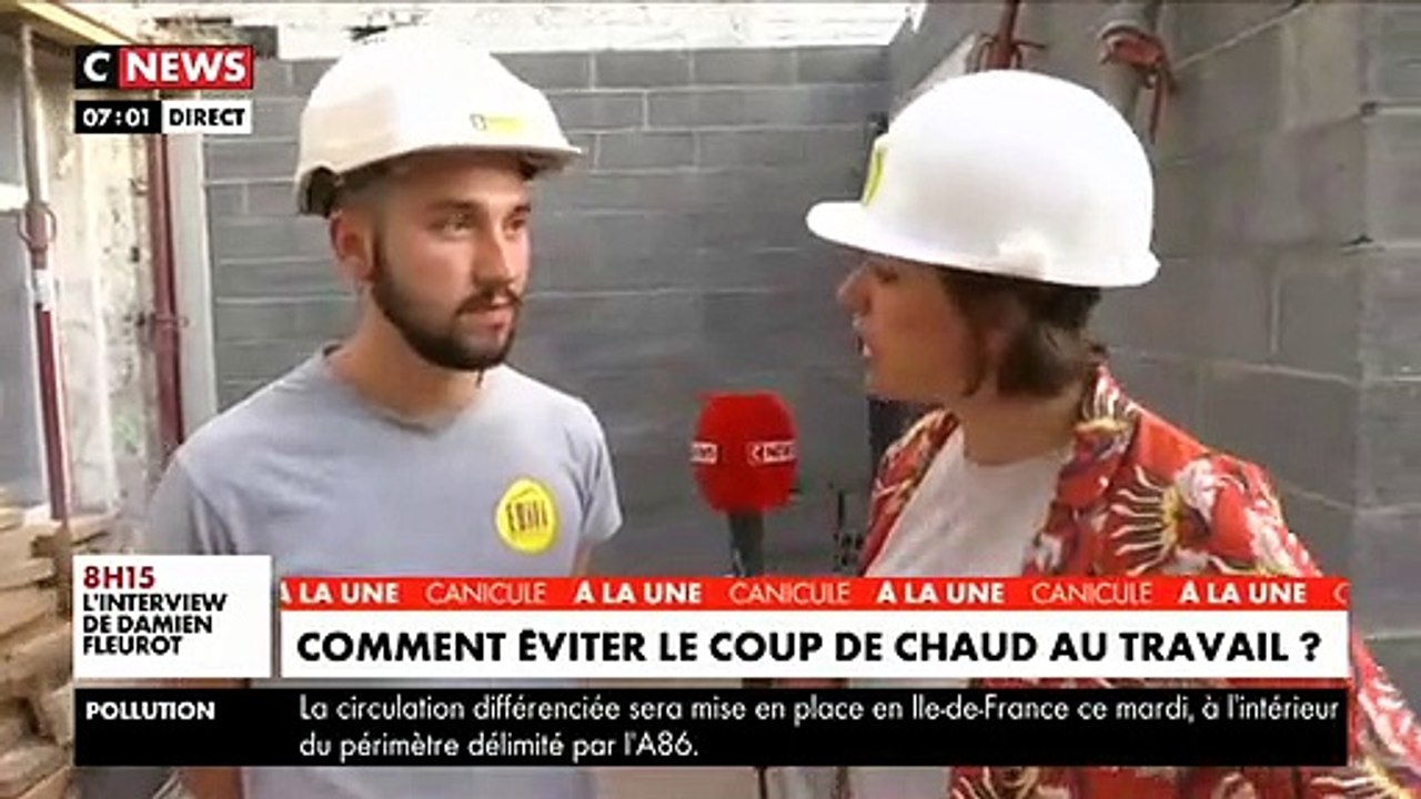 Canicule: Les employés du bâtiment s’adaptent face aux fortes chaleurs et adoptent des réflexes- VIDEO