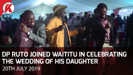 DP Ruto joined Waititu in celebrating the wedding of his daughter, Dr Njeri Ndungu