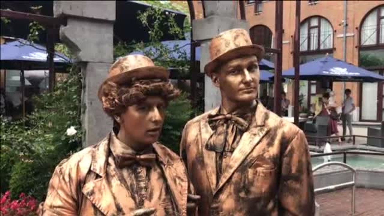 Festival de estatuas humanas en Bélgica