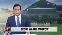 Presidential office scolds Russia for its warplane trespassing over S. Korean airspace