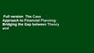Full version  The Case Approach to Financial Planning: Bridging the Gap between Theory and