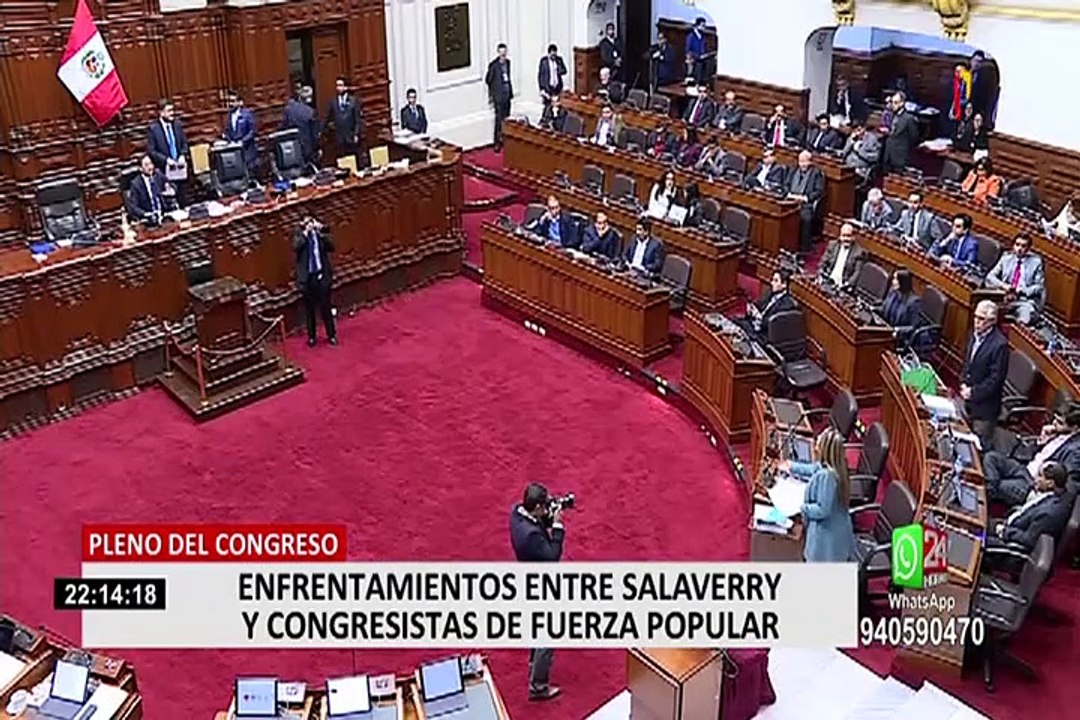 Congreso: último pleno dejó intensos enfrentamientos entre Salaverry y congresistas
