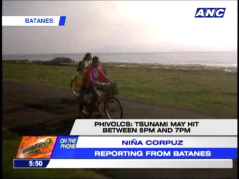 Batanes coastal residents evacuate due to tsunami threat