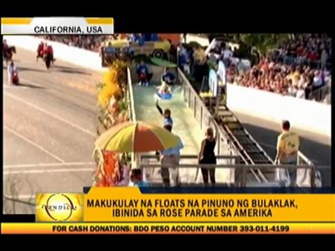 Colorful floats featured in US Rose Parade