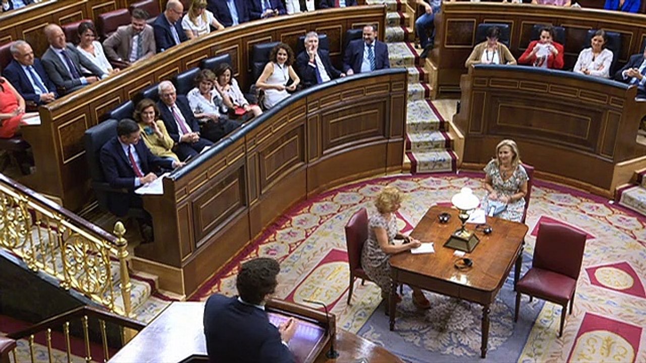 Primera réplica de Pablo Casado (PP) durante el debate de investidura de Sánchez