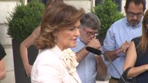 Carmen Calvo en rueda de prensa