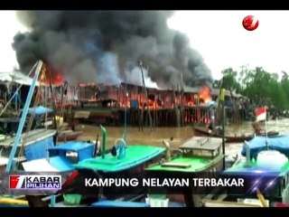 Belasan Rumah Nelayan di Nipah Panjang Jambi Hangus Terbakar