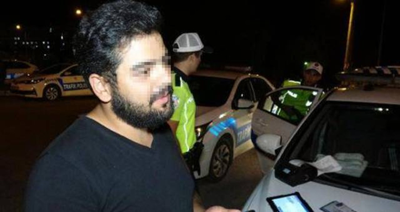 Alkollü sürücüyle polis arasında ilginç diyalog: Kız arkadaşım çok istedi kıramadım