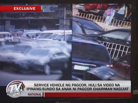 EXCL: Pagcor chief's gov't car spotted fetching kid from school