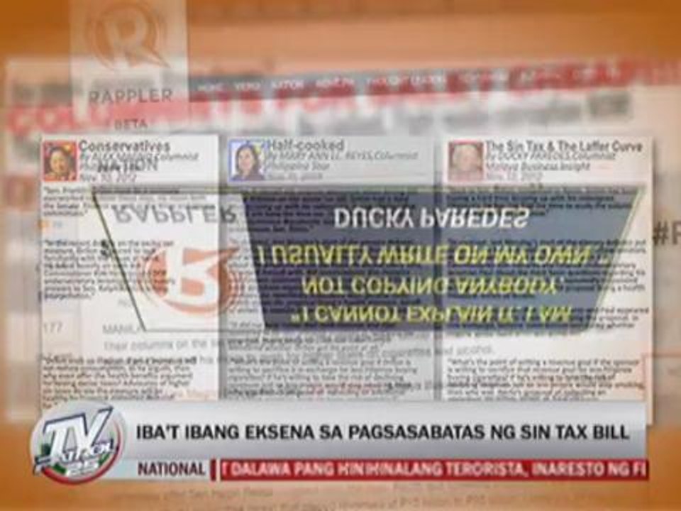 Marc Logan reports on sin tax bill