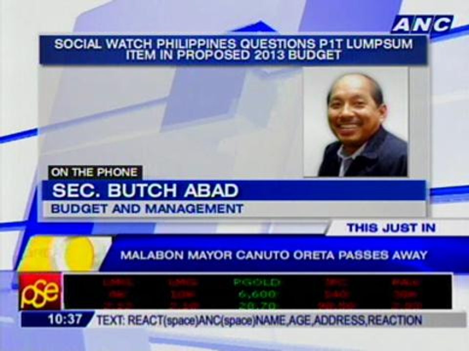 Social Watch Philippines alleges P282B insertion in 2013 budget