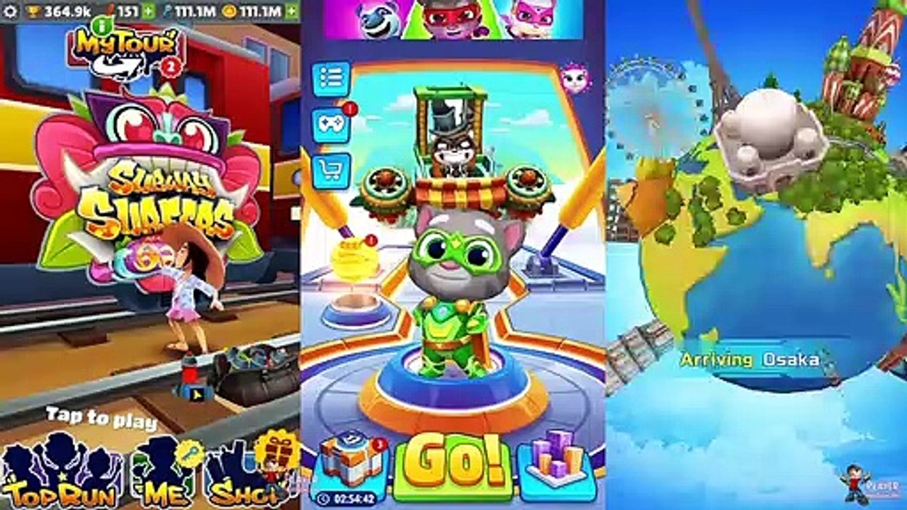 Mei Subway Surfers Bali 2019 Vs Talking Tom Hero Dash Vs Super Wings Jett Run Android/iOS Gameplay