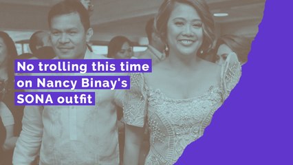 No trolling this time on Nancy Binay's SONA outfit