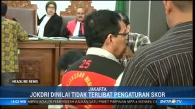 Jokdri Divonis 1,6 Tahun Penjara Kasus Perusakan Alat Bukti Skor Sepak Bola