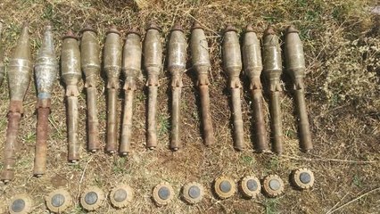Herekol Dağı'nda PKK'nın mayın ve roketleri ele geçirildi