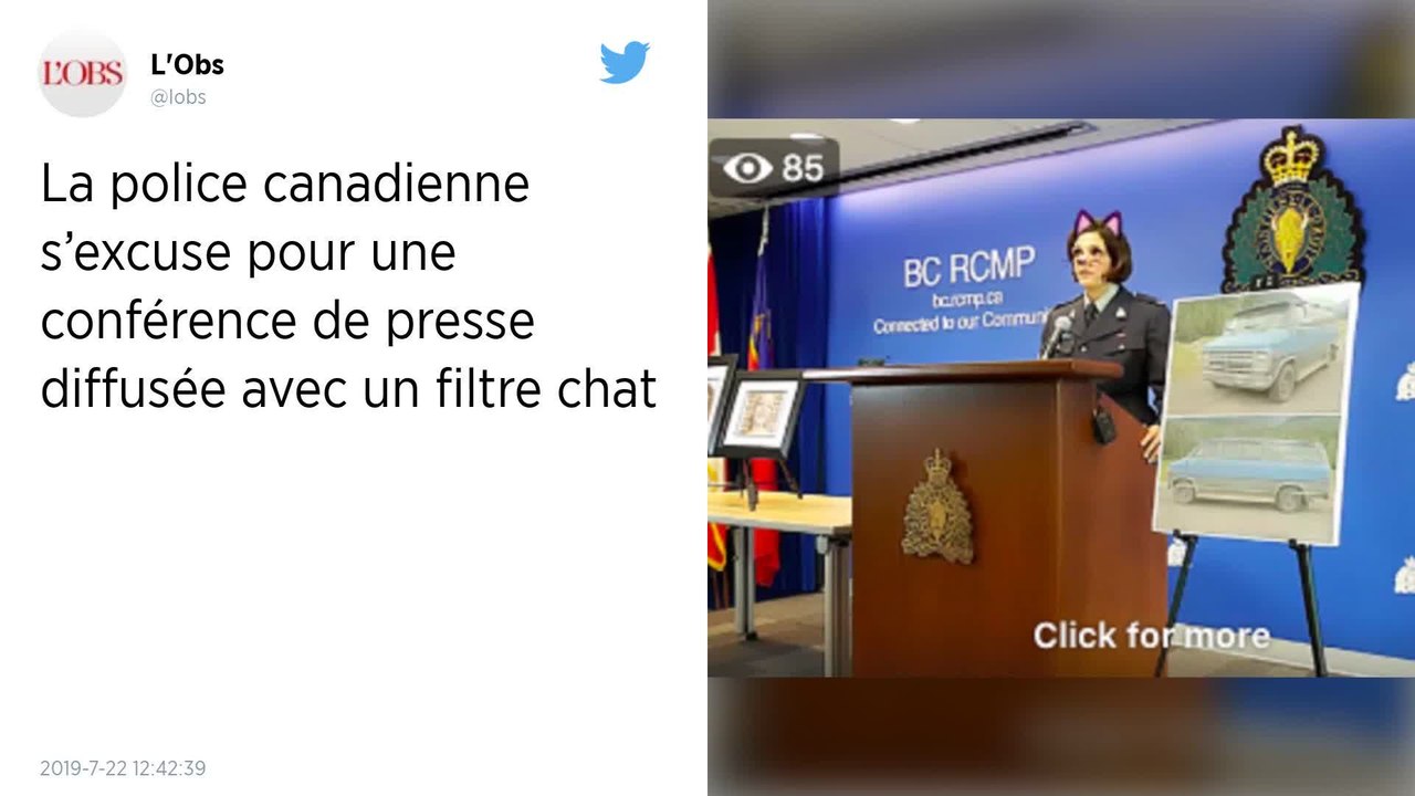 Canada. Sur Facebook, la police livre un point presse sur un double homicide avec un filtre chat activé