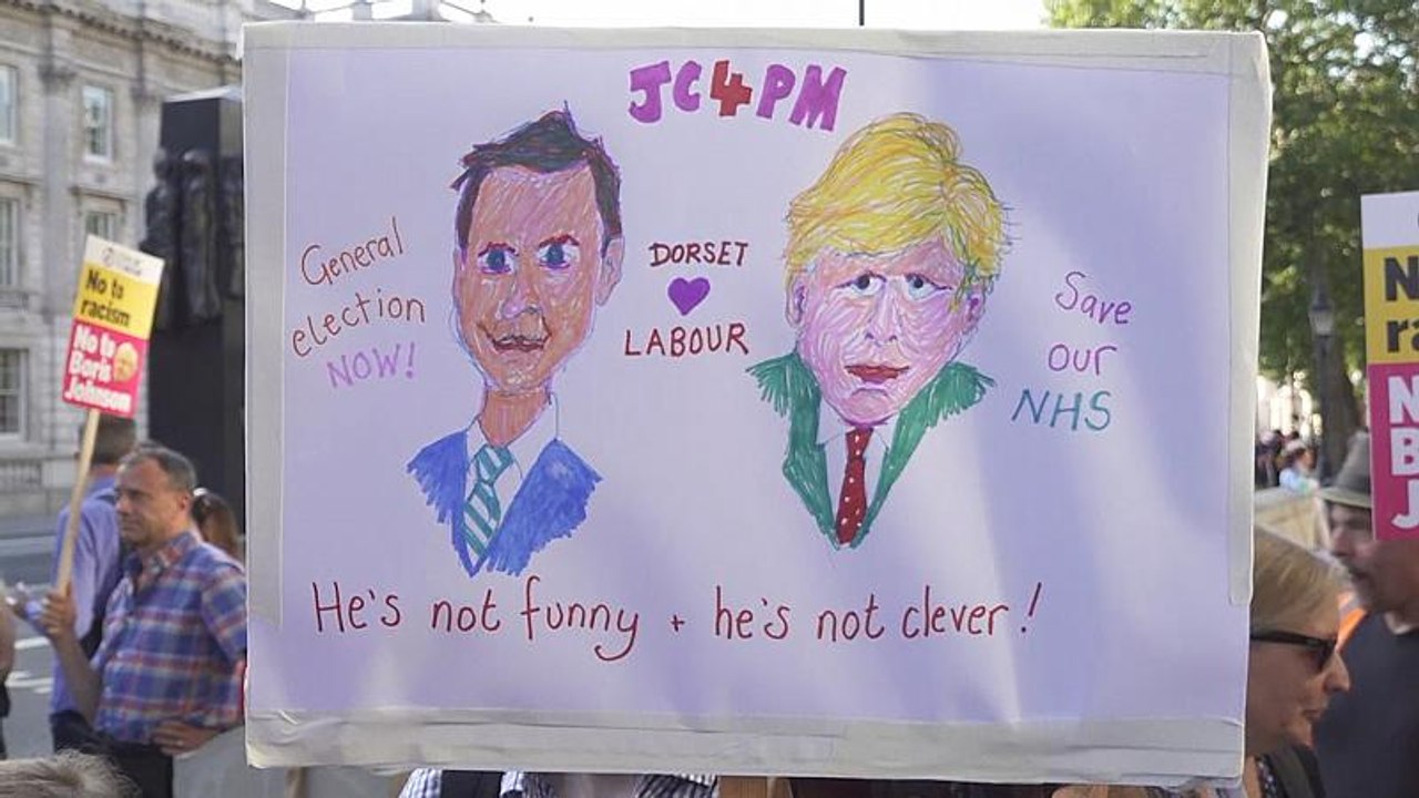 Protest against Boris Johnson becoming UK PM