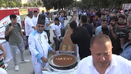 Hatay'ın ana vatana katılışı 80 metrelik künefeyle kutlandı