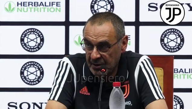 SARRI - Estratto conferenza stampa pre JUVE-INTER Sul ruolo di Cristiano Ronaldo, Dybala falso nueve, le sigarette... + SZCZESNY - 23.07.2019