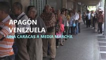 Apagón Venezuela, una Caracas a media marcha