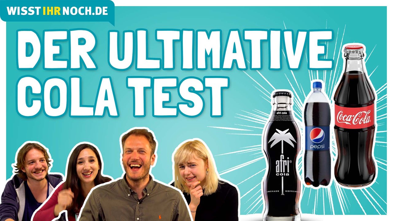 Cola am Geschmack erkennen: Coca Cola, Pepsi, Fritz Cola, Vita Cola, Afri Cola, Penny Cola